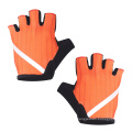 Reflective Cycling Gloves Shock Absorption Wear-Resistant Half-Finger Black Gloves